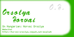 orsolya horvai business card